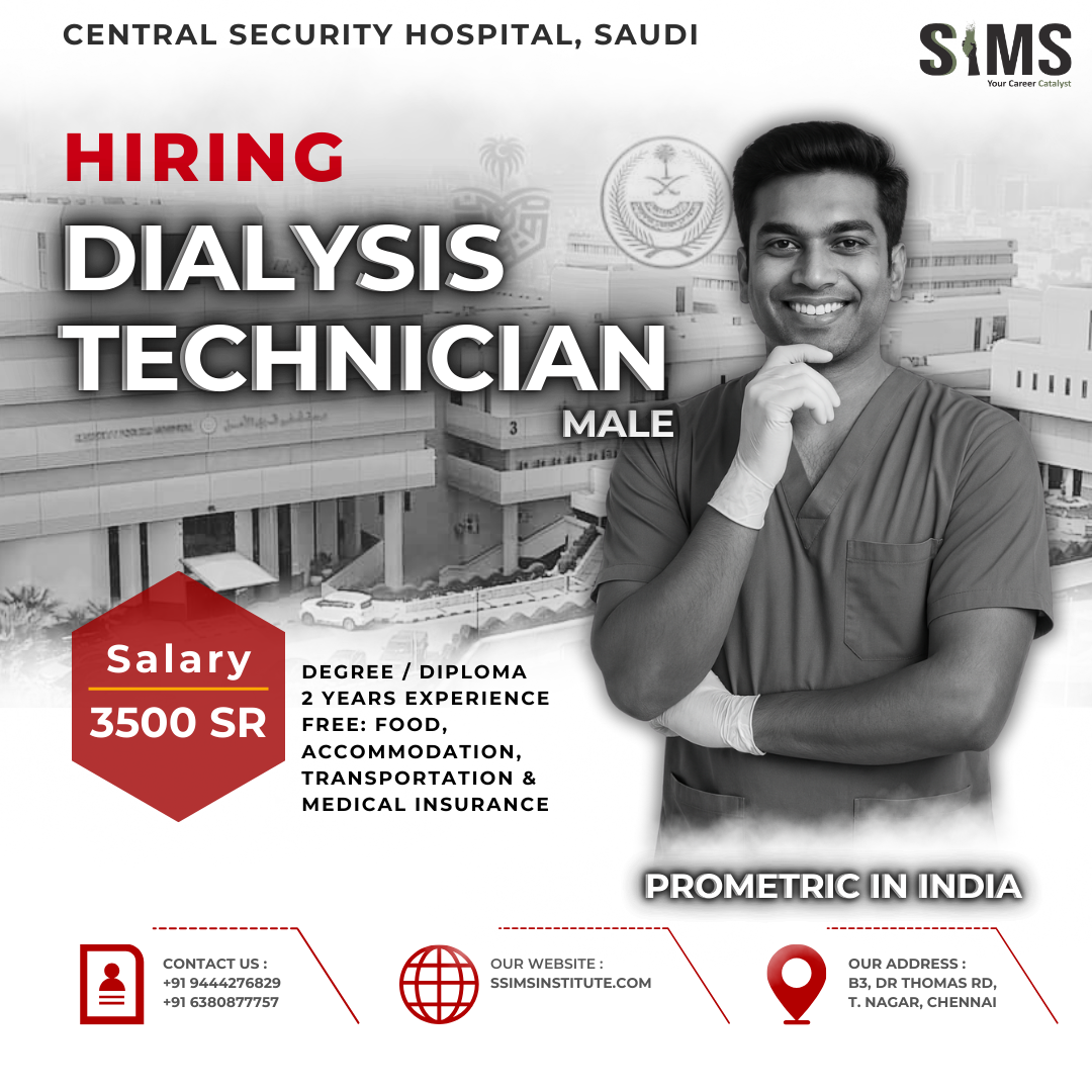 Dialysis Technician (Male) — Gulf job poster